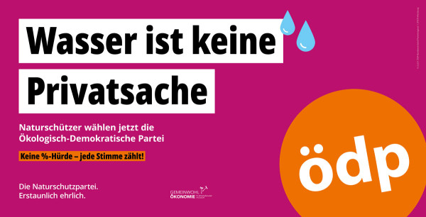 Bauzaun Banner: Wasser ist keine Privatsache