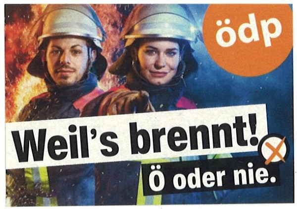 Aufkleber - Zündholzschachtel "Weil´s brennt"