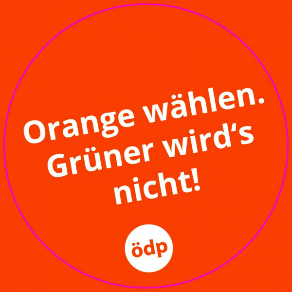 ÖDP-Sticker groß (Selbstklebend)