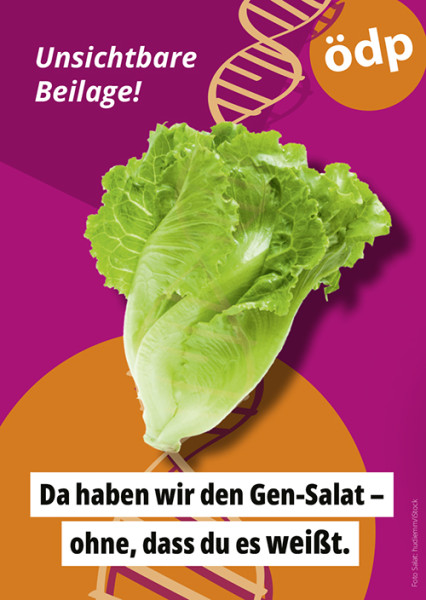 Postkarte "Gentechnik"- Druckdatei