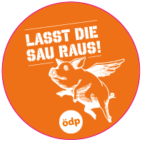 ÖDP-Sticker "Lass die Sau raus"