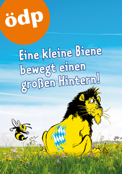 Biene piekst Löwen Papier A0